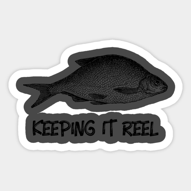 Keeping it reel Sticker by Biddie Gander Designs